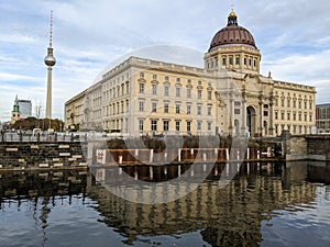 Reconstructed Berlin Palace on the Museum Island in the Mitte area of Berlin