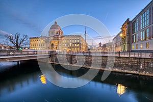 The reconstructed Berliner Stadtschloss at dawn