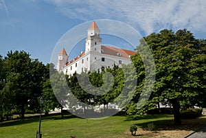Reconstructed Bratislava Castle and park - Slovakia