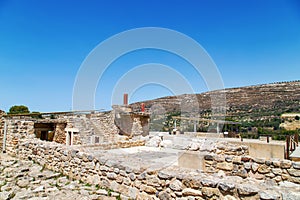 Reconstructed building in the archaeological site of Knossus