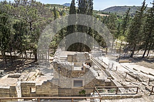 Reconstructed building in the archaeological site of Knossus