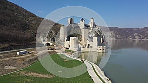 Reconstructed fortress by the Danube river