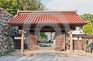 Reconstructed gates of Toyama castle in Toyama, Japan photo