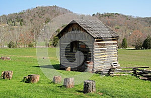 Reconstructed Log Cabin in Cumberland Gap