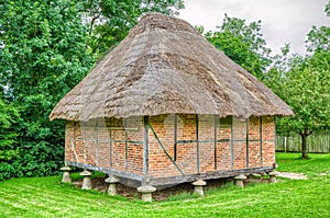 Reconstructed medieval building photo