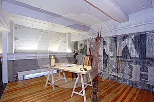 Reconstructed mezzanine office.