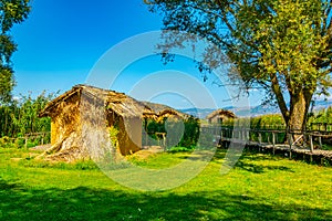 reconstructed village Choros Proistorikos  at Dispilio, Greece