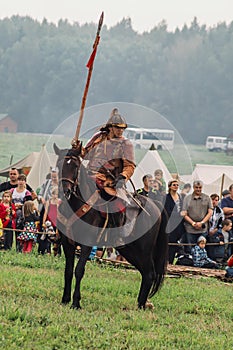 Reconstruction of the historic battle of the ancient Slavs in the fifth festival of historical clubs in Zhukovsky district of
