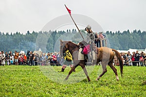 Reconstruction of the historic battle of the ancient Slavs in the fifth festival of historical clubs in Zhukovsky district of