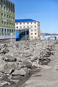 Reconstruction of the pavement in the city
