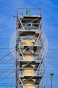 Reconstruction of the Victor monument in Belgrade, Serbia