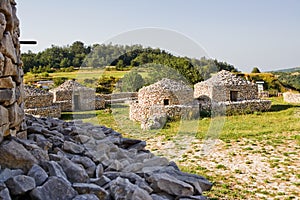 Reconstruction village Paleolithic in Abruzzo (Italy) photo