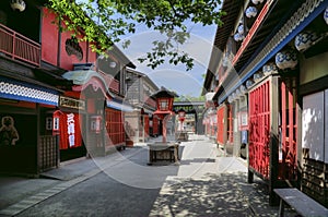 Edo period red light district Yoshiwara street, Japan