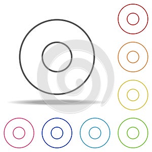 record button icon. Elements of Web in multi colored icons. Simple icon for websites, web design, mobile app, info graphics