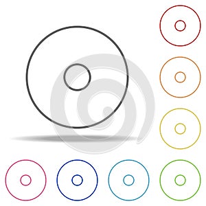 record button icon. Elements of web in multi colored icons. Simple icon for websites, web design, mobile app, info graphics