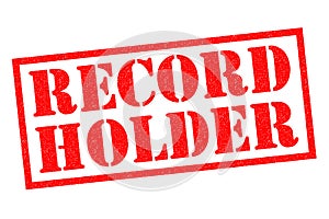 RECORD HOLDER Rubber Stamp