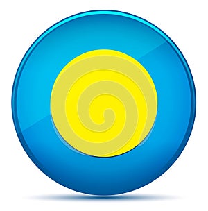 Record icon modern flat cyan blue round button