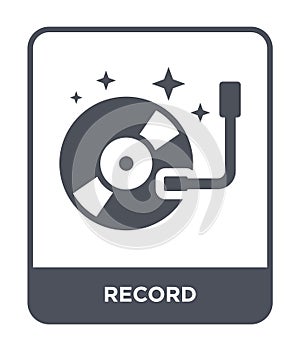 record icon in trendy design style. record icon isolated on white background. record vector icon simple and modern flat symbol for