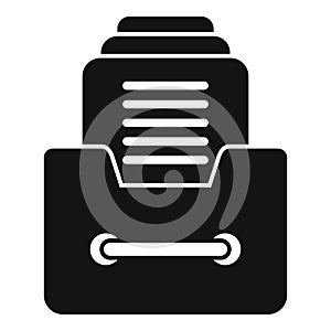 Record keeping drawer icon simple vector. Share access
