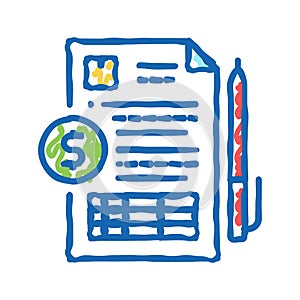 record keeping icon doodle illustration