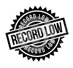 Record Low rubber stamp