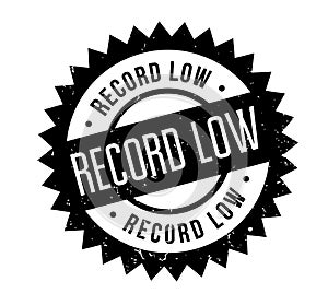 Record Low rubber stamp