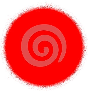 Record media graffiti spray icon in red over white