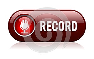 Record microphone vector button