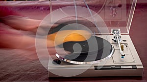 Blur motion record turn table