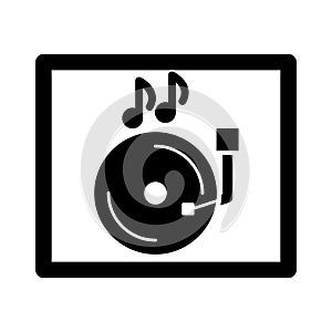 Record player Isolated Vector icon which can easily modify or edit