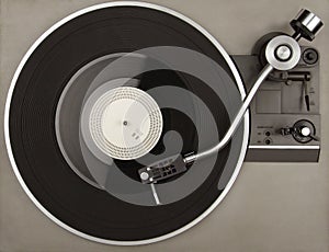 Record player with phonorecord photo