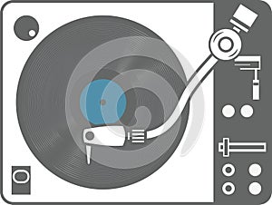 Record player vinyl record isolated