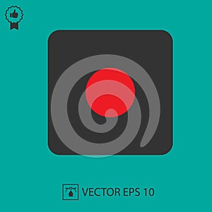 Record vector icon. Vector illustration EPS 10