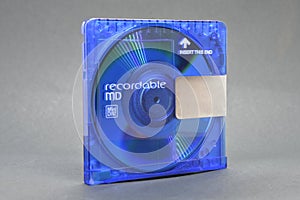 A recordable blue minidisc