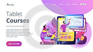 Recorded classes concept landing page.