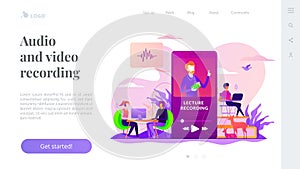 Recorded classes landing page template.