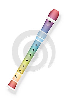 Recorder Rainbow Colored Flute