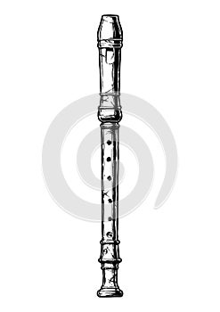 Recorder, woodwind musical instrument