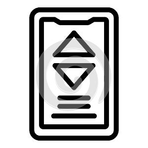 Recording pedometer icon outline vector. Device fitness recorder