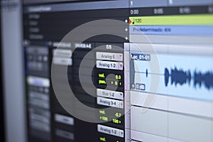 Recording studio audio controls