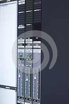 Recording studio audio controls