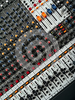 Recording studio mixing board