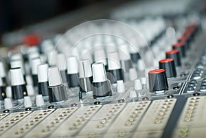 Recording studio mixing board