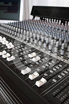 Recording studio mixing console