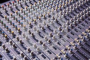 Recording Studio Mixing Console