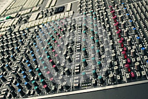 Recording studio mixing console