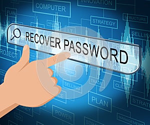 Recover Password Shows Forgotten Passwords 3d Illustration