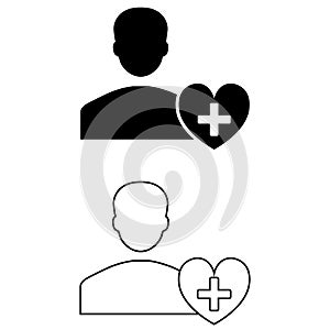 Recovered icon vector set. hospital illustration sign collection. Health symbol.