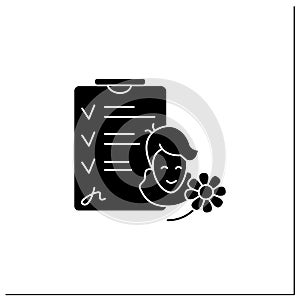 Recovered patient glyph icon