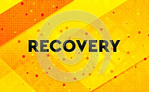 Recovery abstract digital banner yellow background
